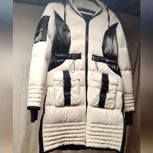 Blanc noir faux fur jacket